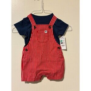 NWT Carter's Child of‎ Mine Red Overall Outfit - 3-6M